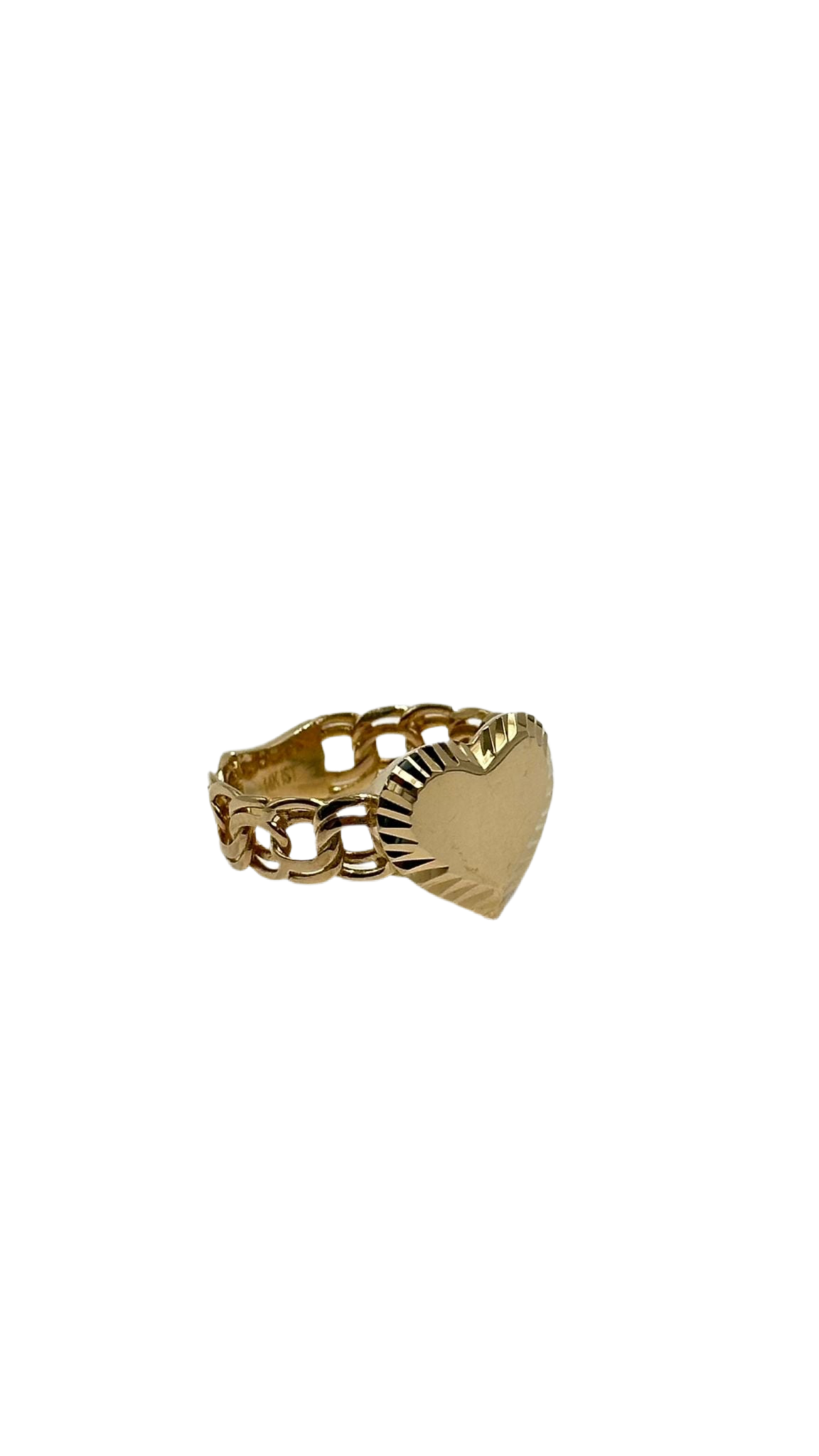 14K GOLD HEART RING