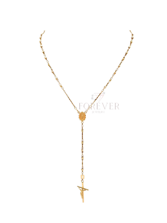 14KT GOLD YELLOW ROSARY
