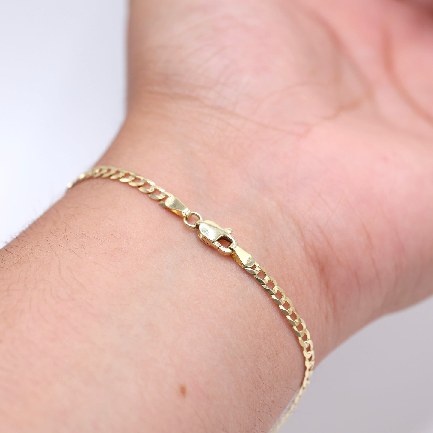14KT GOLD CUBAN BRACELET 3.5MM - SOLID
