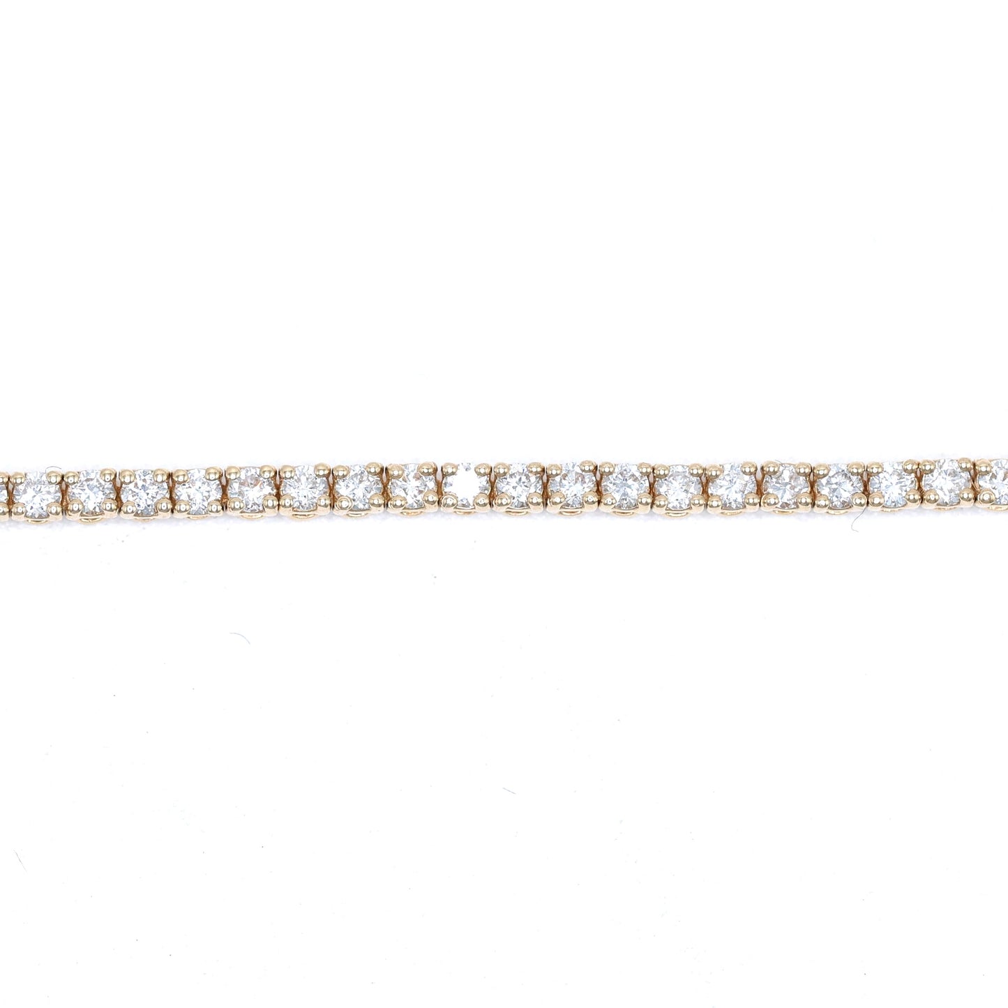 14KT GOLD REAL DIAMOND TENNIS BRACELET - SIZE 7 2 CT LAB GROWN