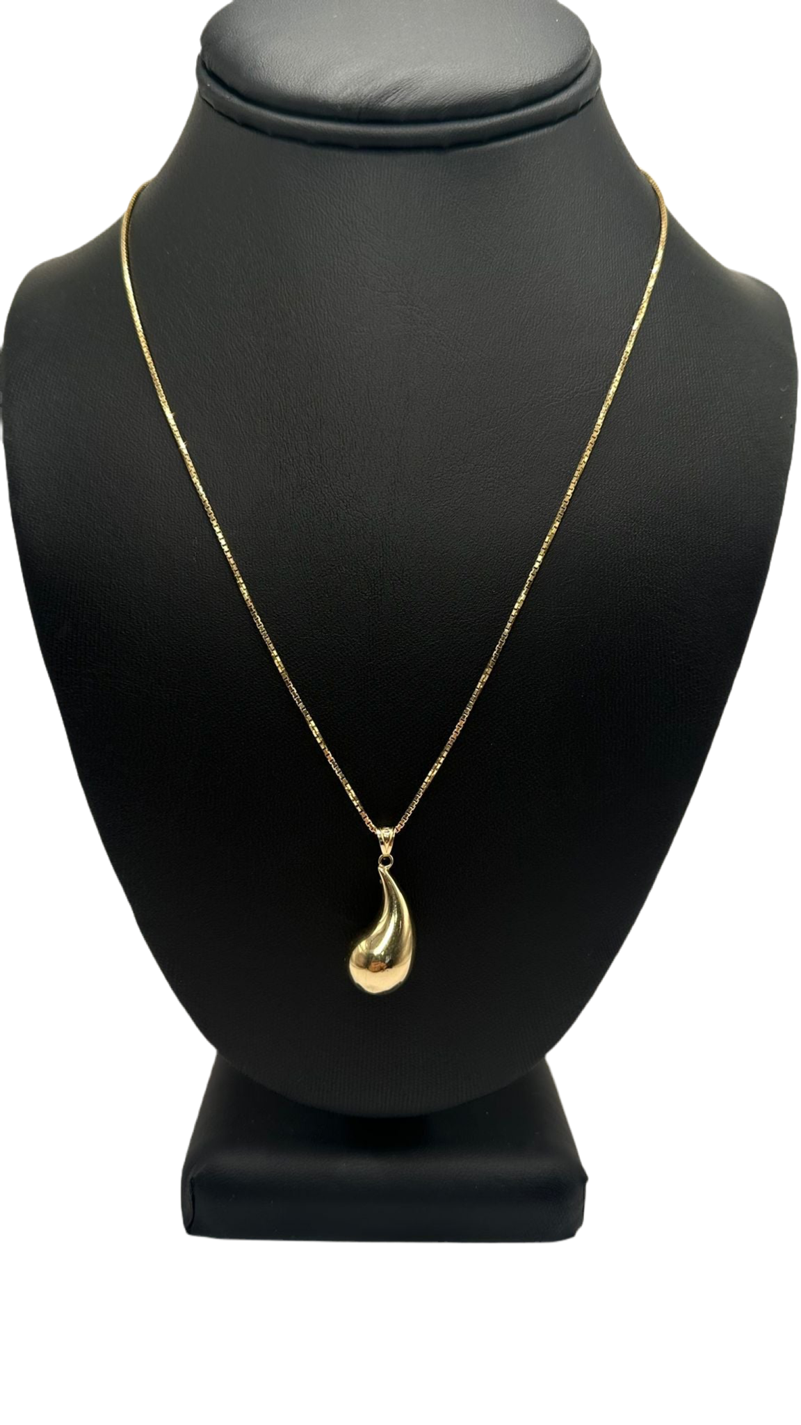 14K DROP NECKLACE W/ CHAIN