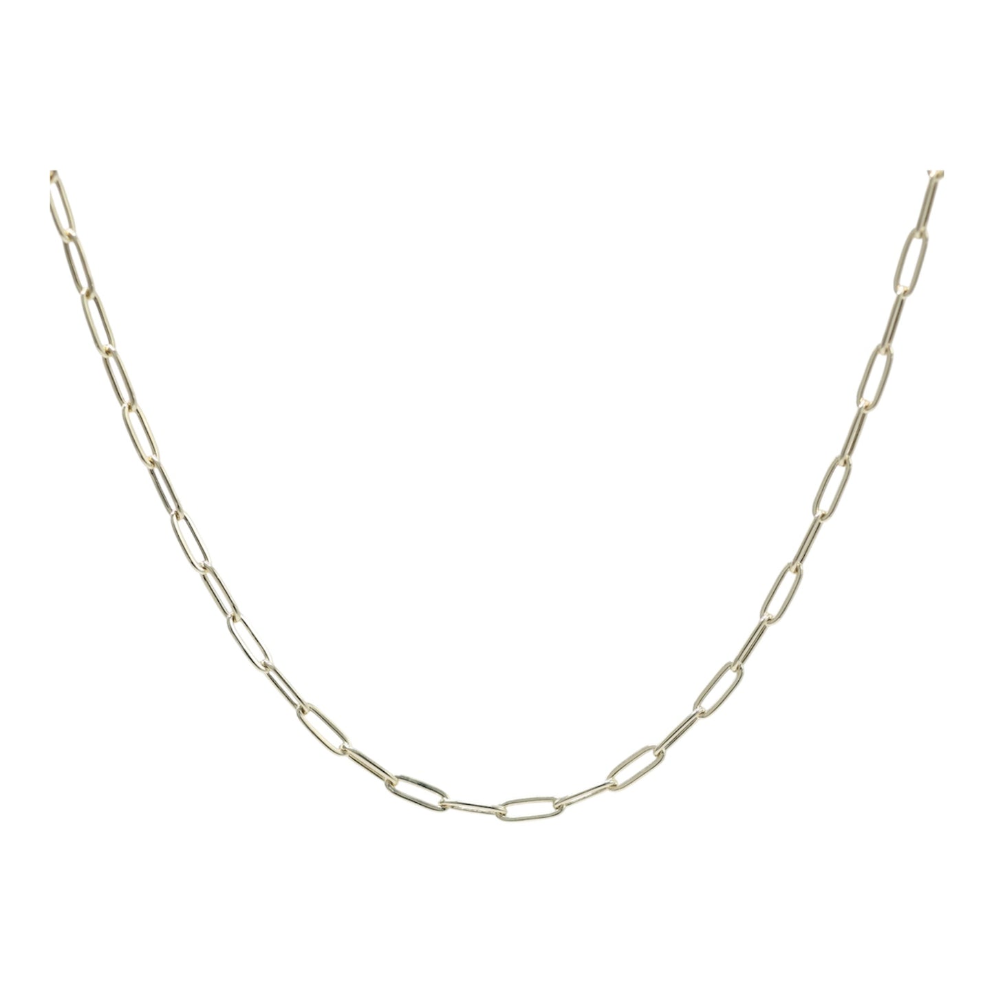 14KT GOLD MINI PAPERCLIP 2.5MM NECKLACE