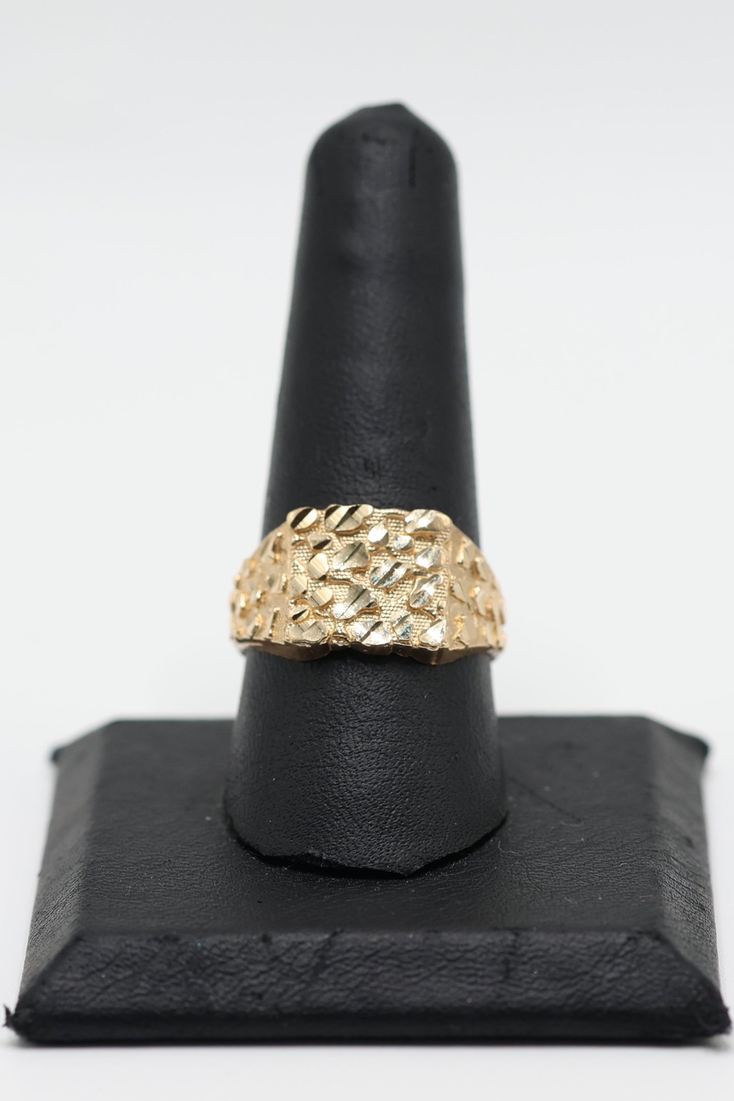 14KT GOLD MEN'S NUGGET RING