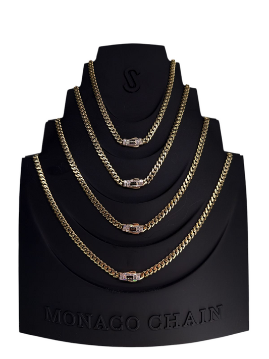 14K Gold Classic Monaco Chain 5mm