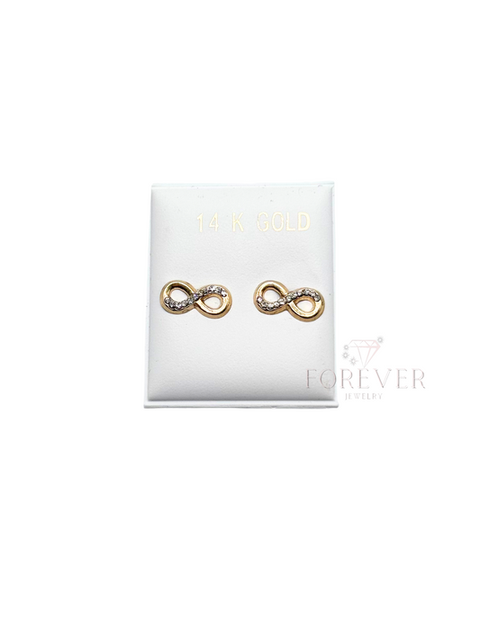 14KT INFINITY EARRINGS