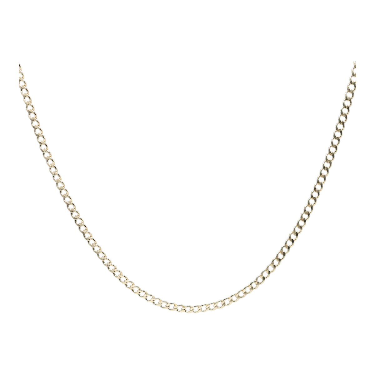 14KT GOLD CUBAN NECKLACE 2.5MM - SEMISOLID