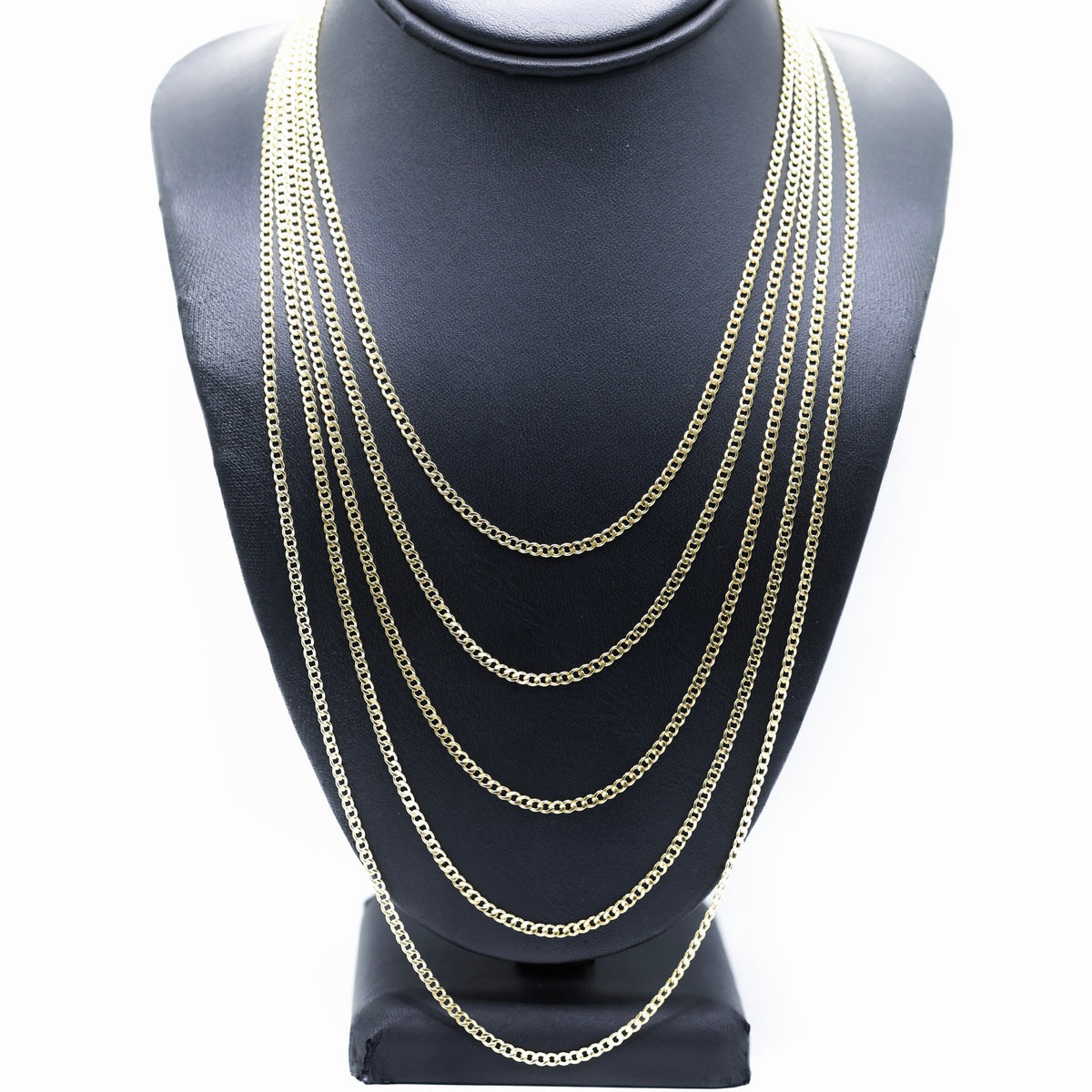 14KT GOLD CUBAN NECKLACE 2.5MM - SEMISOLID