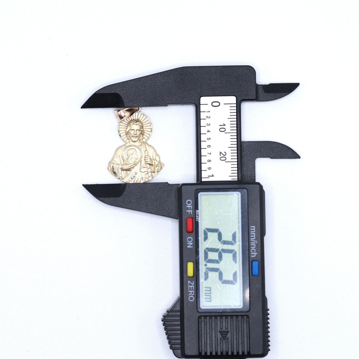 14KT GOLD SAN JUDAS HALF BODY PENDANT - AVAILABLE IN 2 SIZES