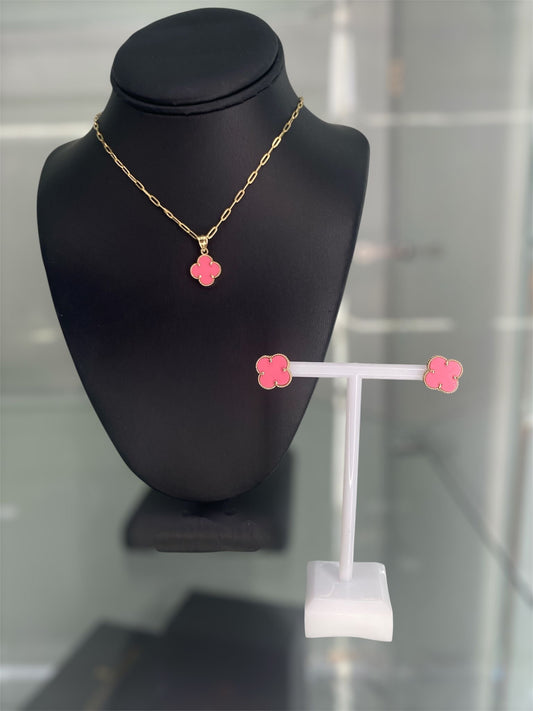 14KT GOLD PINK SET