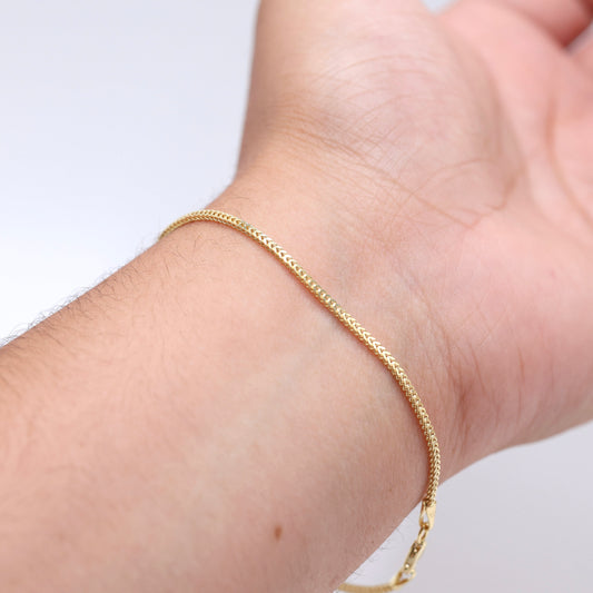 14KT GOLD FRANCO BRACELET 1.5MM - SEMISOLID