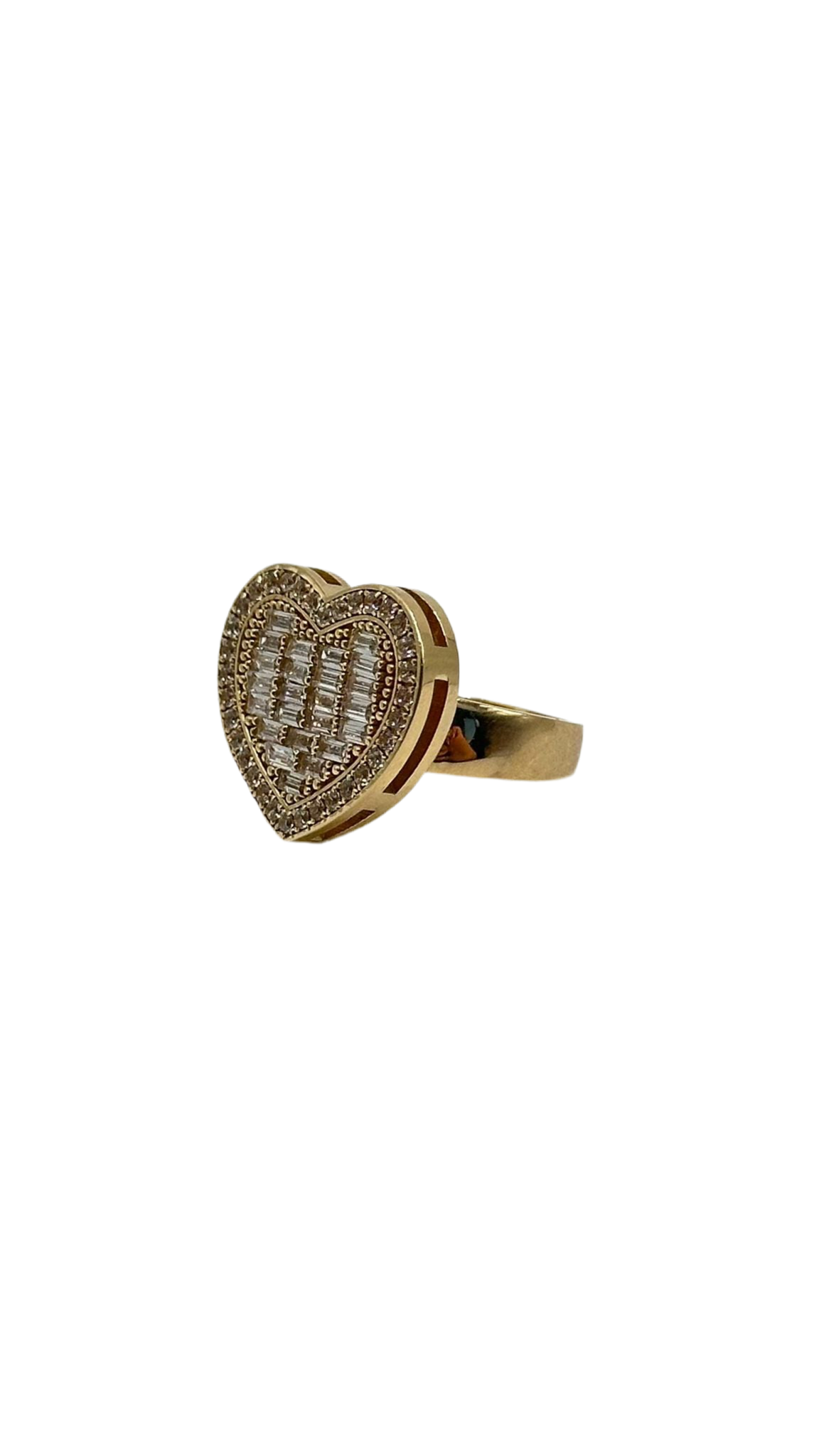 14K LARGE HEART RING