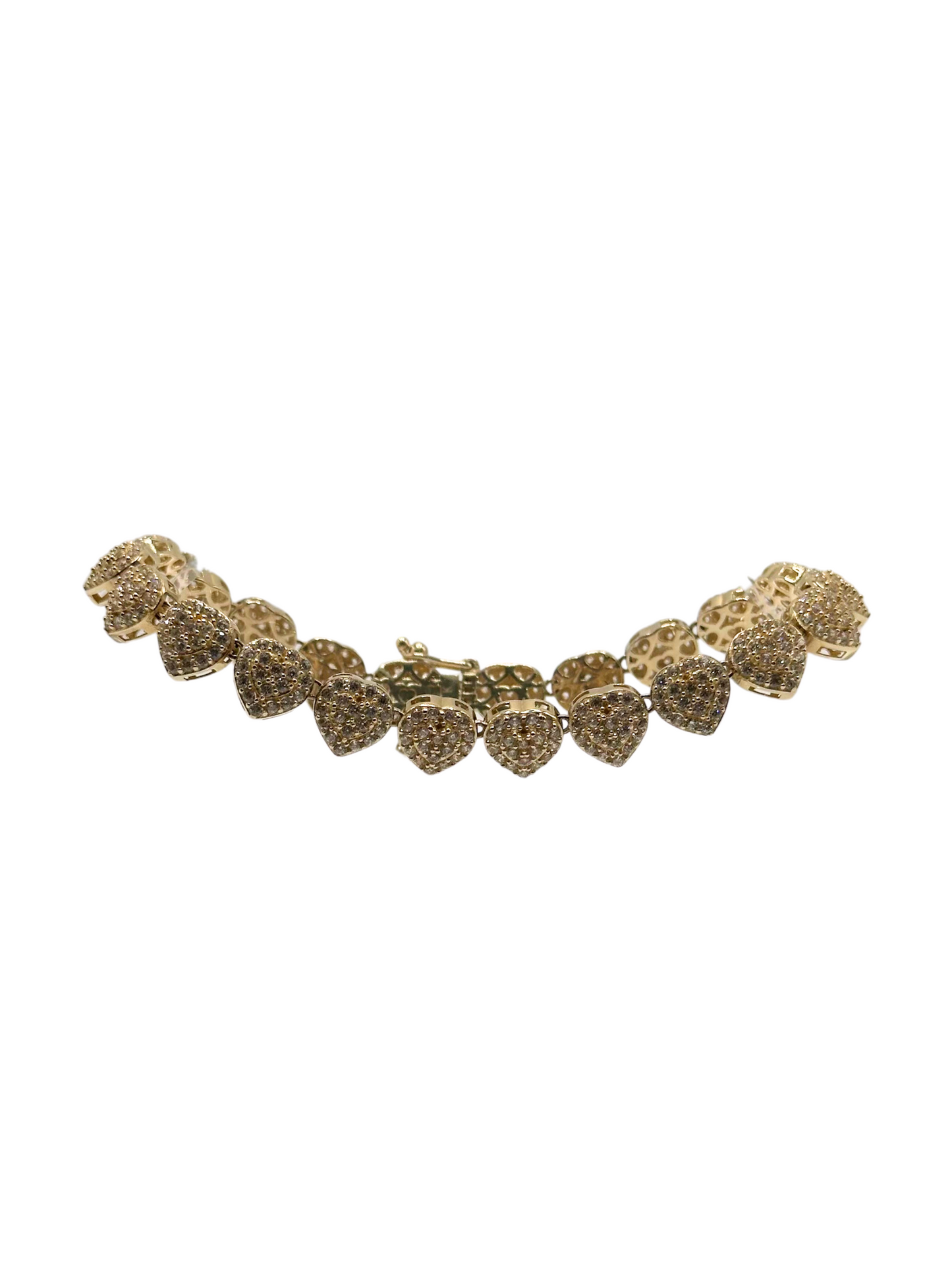 14K GOLD BIG HEART BRACELET