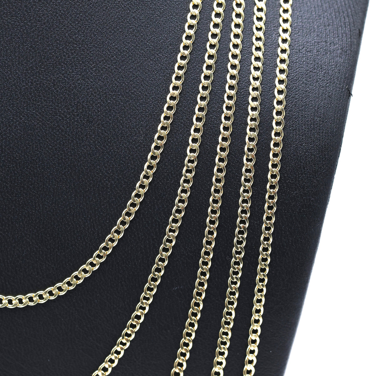 14KT GOLD CUBAN NECKLACE 2.5MM - SEMISOLID