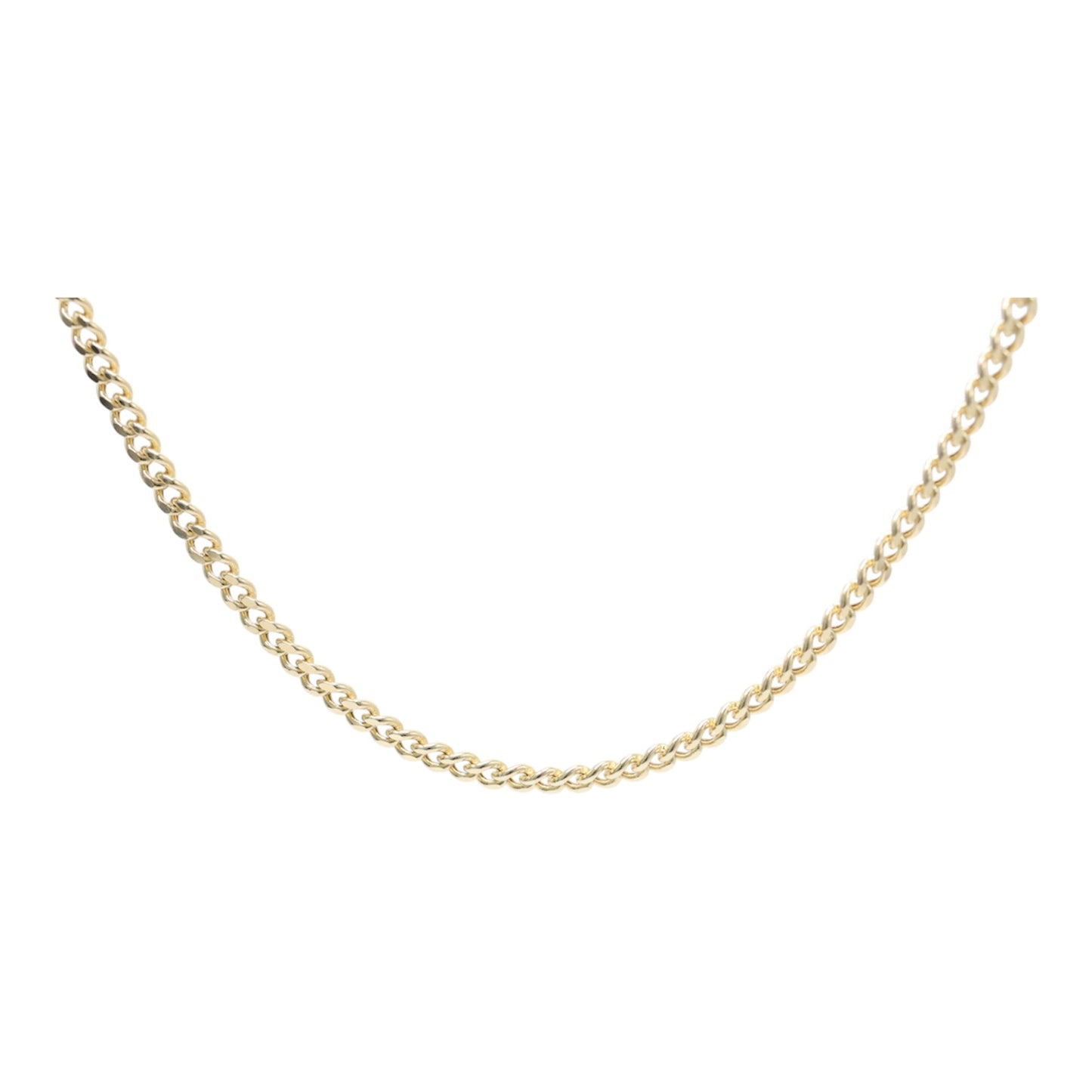 14KT GOLD CUBAN NECKLACE 4MM SEMISOLID