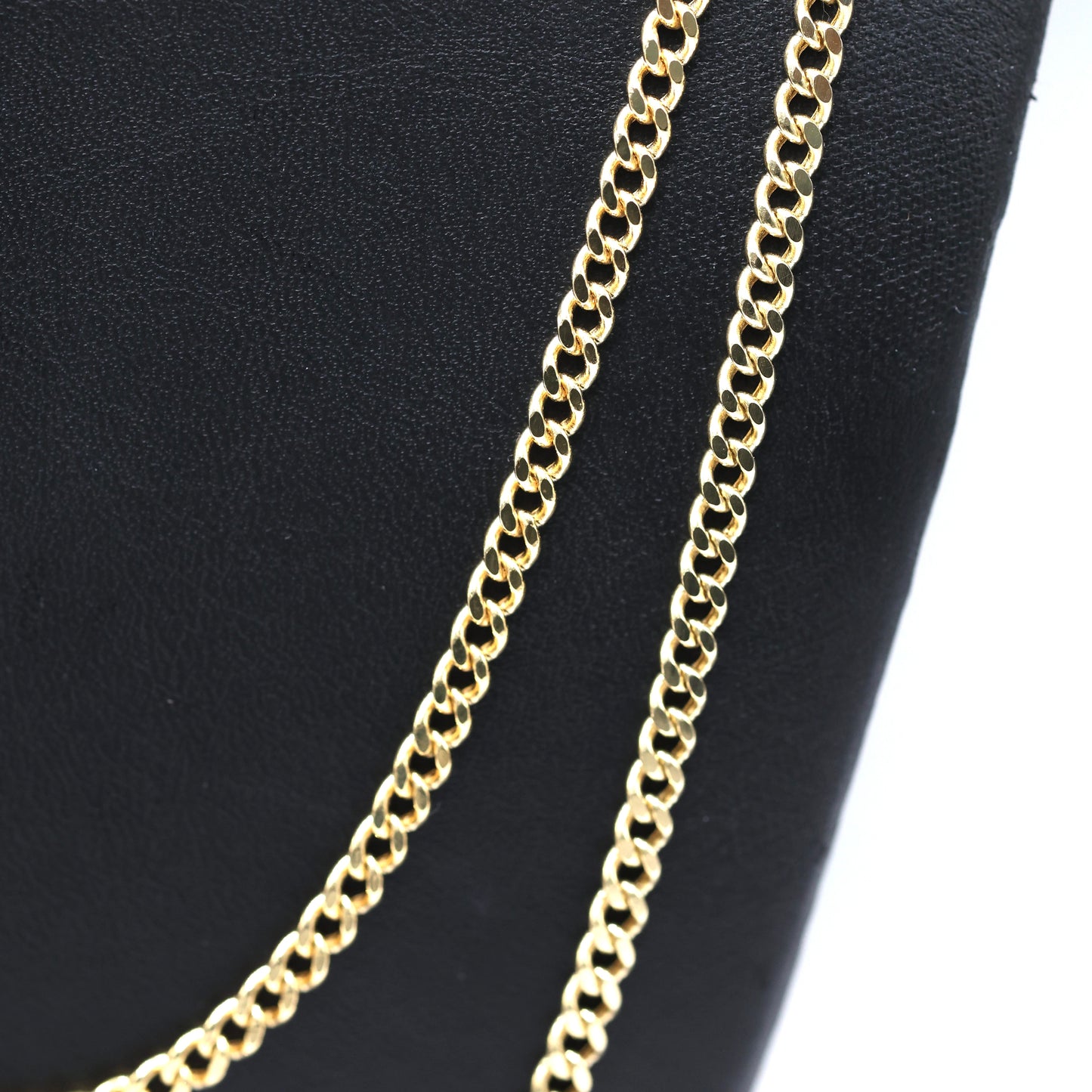 14KT GOLD CUBAN NECKLACE 4MM SEMISOLID