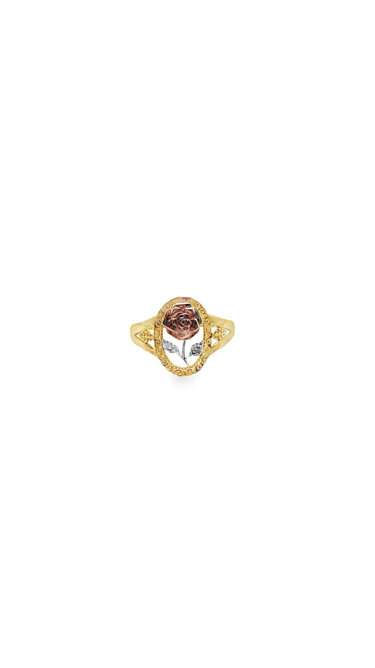 14Kt GOLD ROSE RING