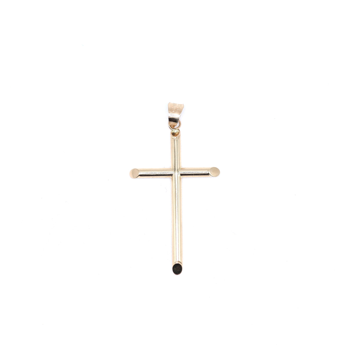 14KT GOLD SIMPLE CROSS NECKLACE PENDANT - 2 SIZES AVAILABLE