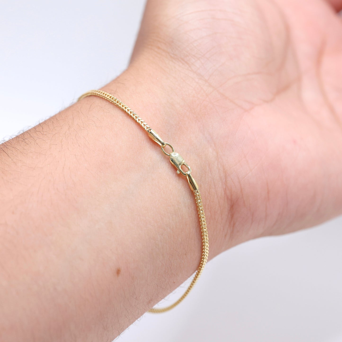 14KT GOLD FRANCO BRACELET 1.5MM - SEMISOLID