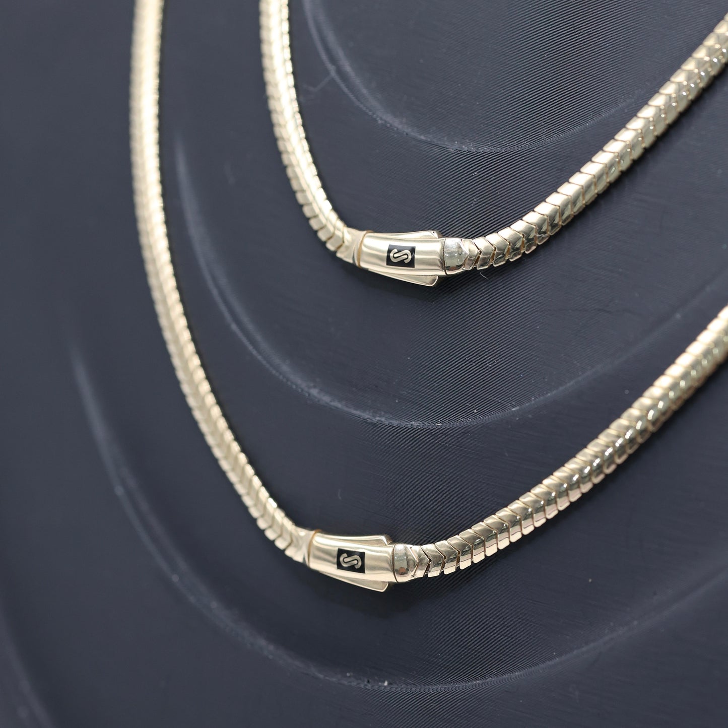 14KT GOLD MONACO CHAIN MERM NECKLACE - 4MM PLAIN LOCK CERTIFIED