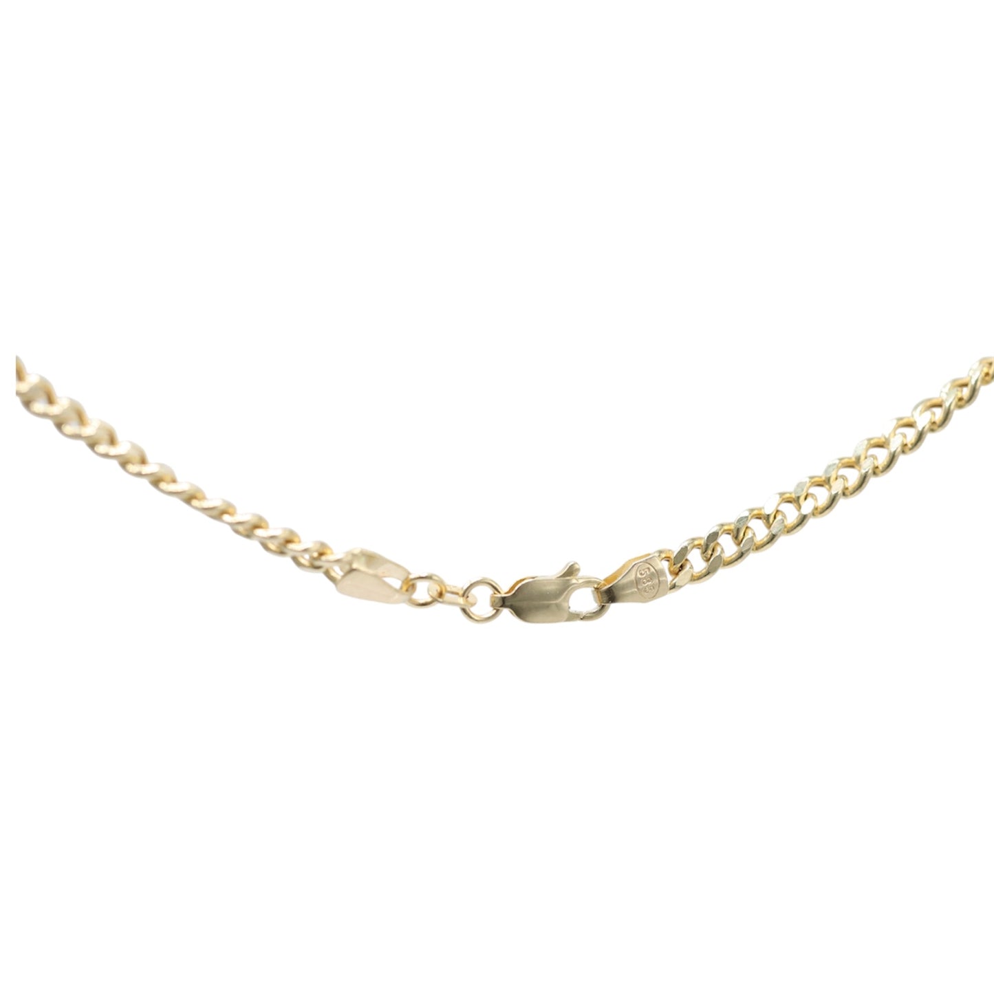 14KT GOLD CUBAN NECKLACE 4MM SEMISOLID