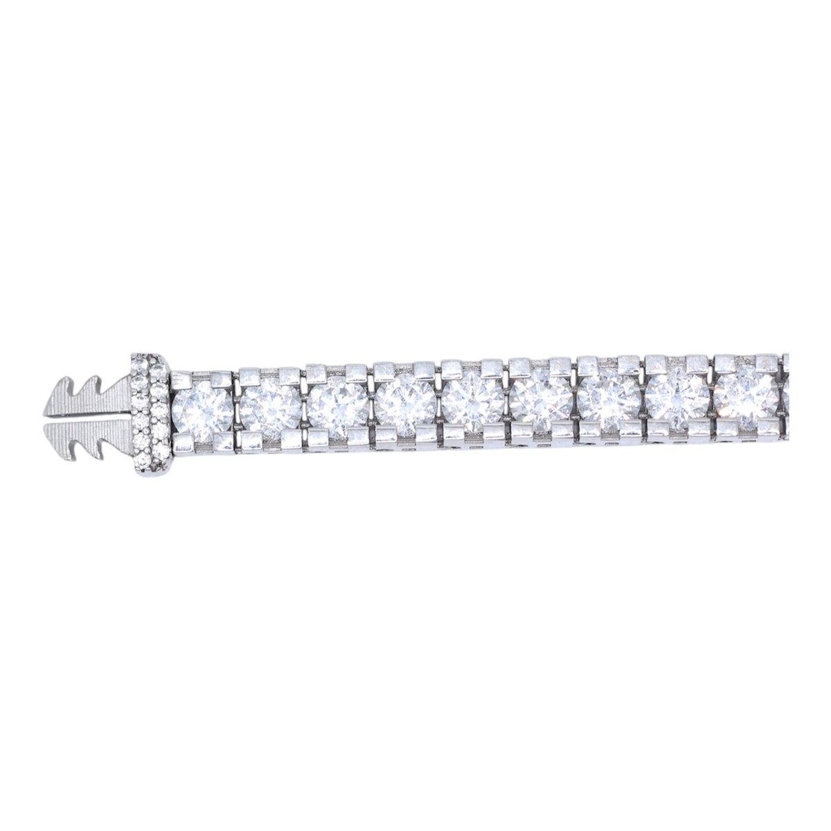 14KT WHITE GOLD MONACO CHAIN AGUA No. 2 BRACELET SIZE 7  - CERTIFIED