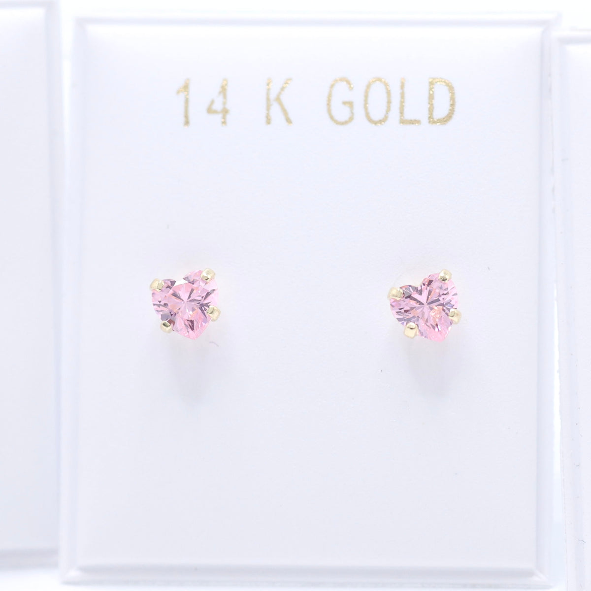 14KT GOLD MINI HEART EARRING SET (4 PIECE)
