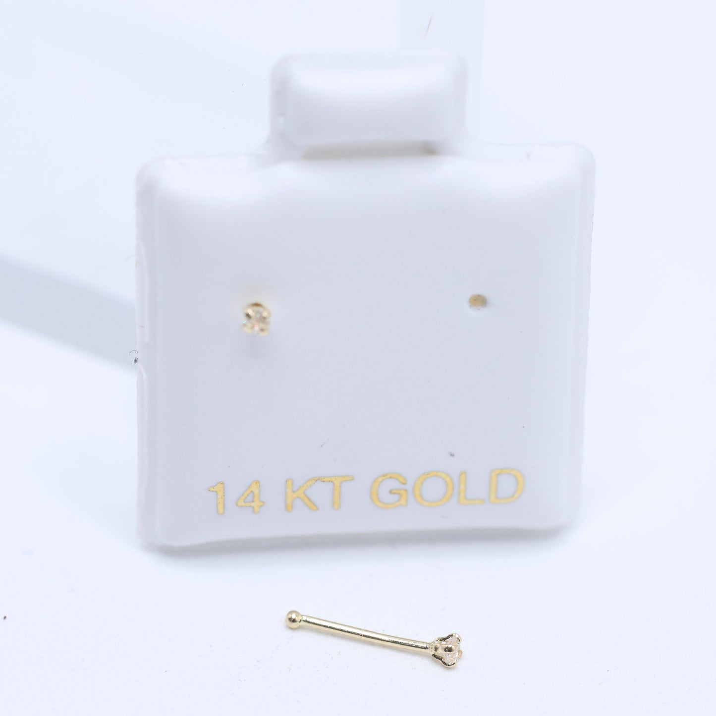 14KT GOLD 2 -PIECE NOSE STUD BALL SET