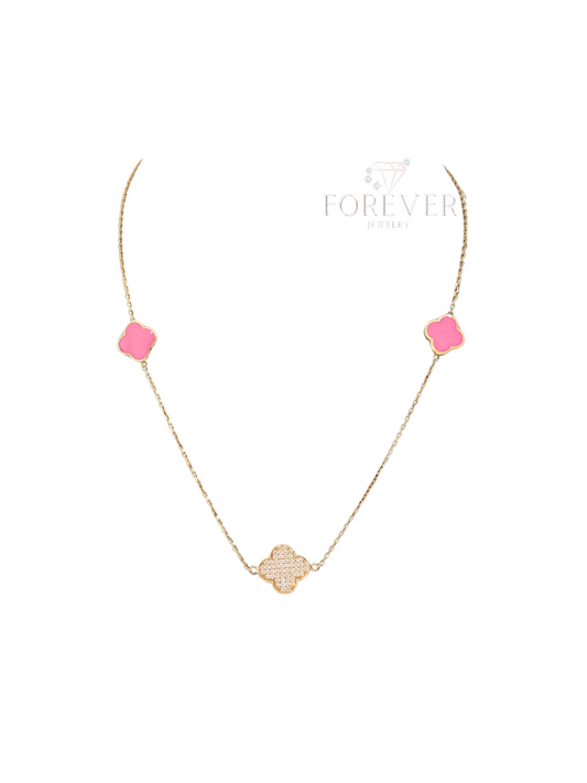 14KT GOLD PINK NECKLACE