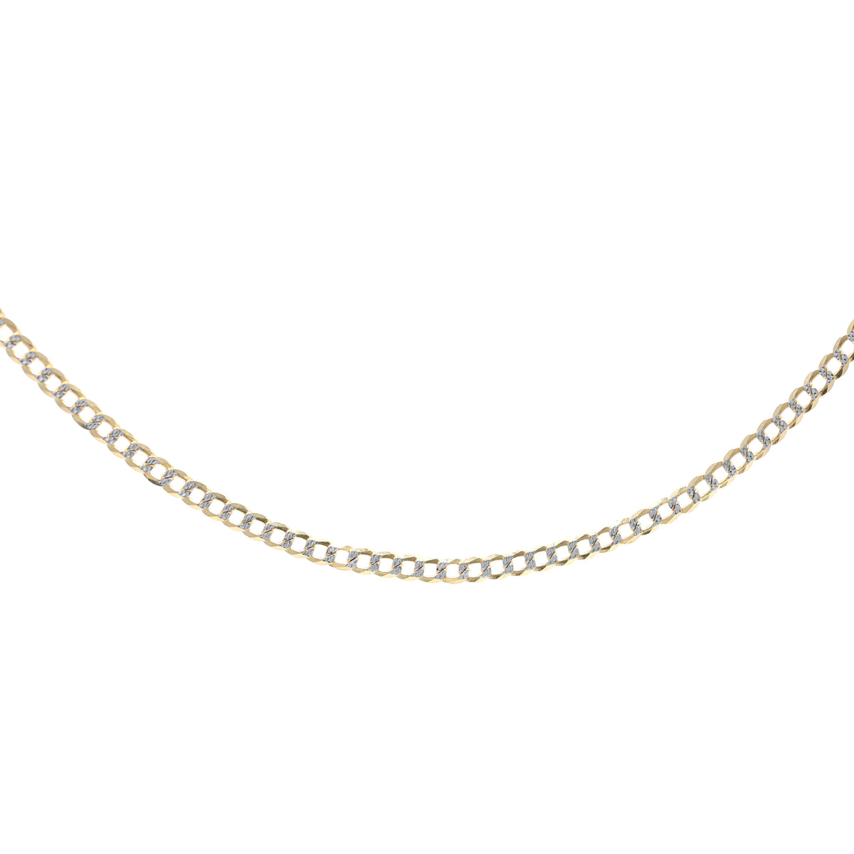 14KT GOLD DIAMOND CUT CUBAN NECKLACES 2MM - SOLID
