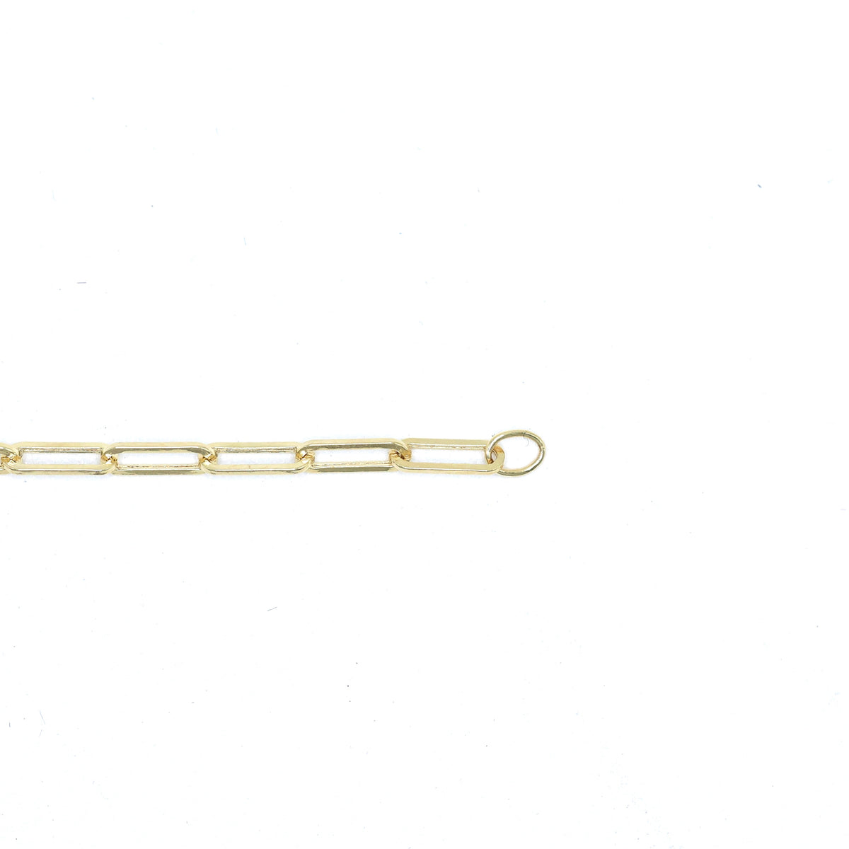 14KT GOLD PAPERCLIP BRACELET 2.5MM SEMISOLID