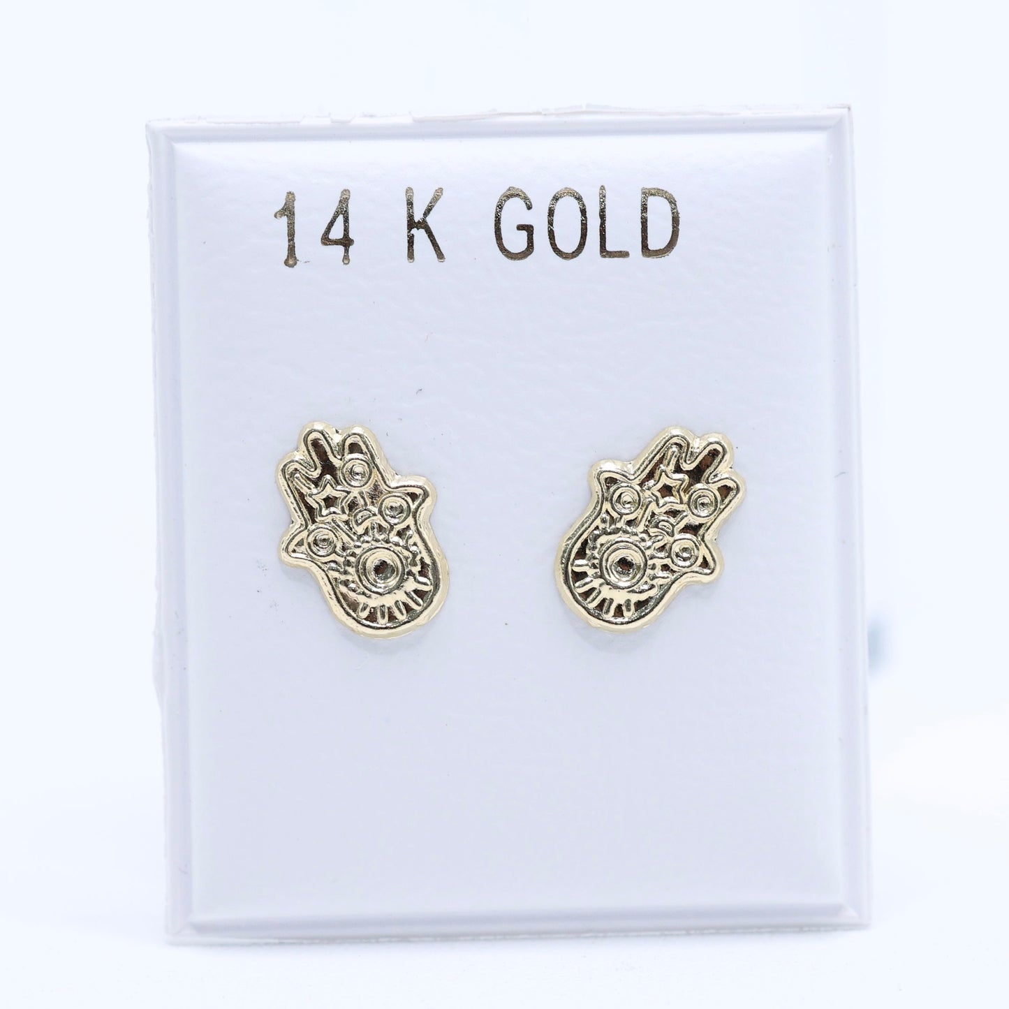 14KT GOLD SUN FACE SCREW ON EARRINGS