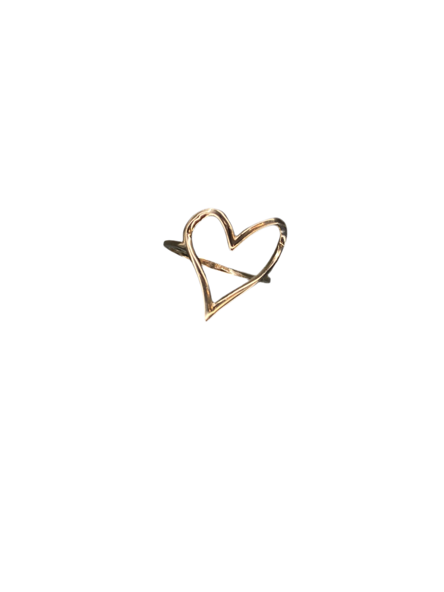 14K GOLD HEART RING