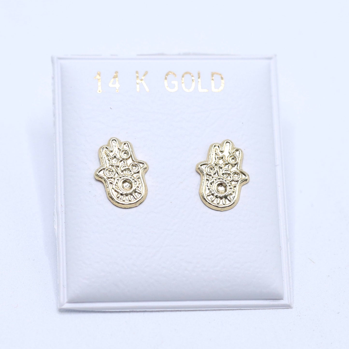 14KT GOLD SUN FACE SCREW ON EARRINGS