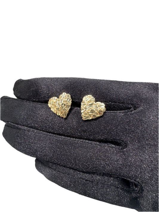 14K Gold Heart Nugget Ring