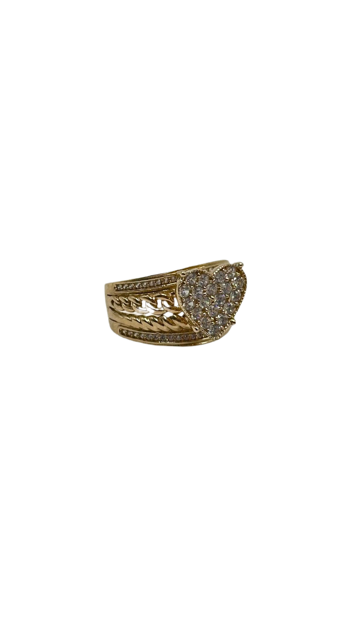 14K GOLD HEART RING (PRINCESS)