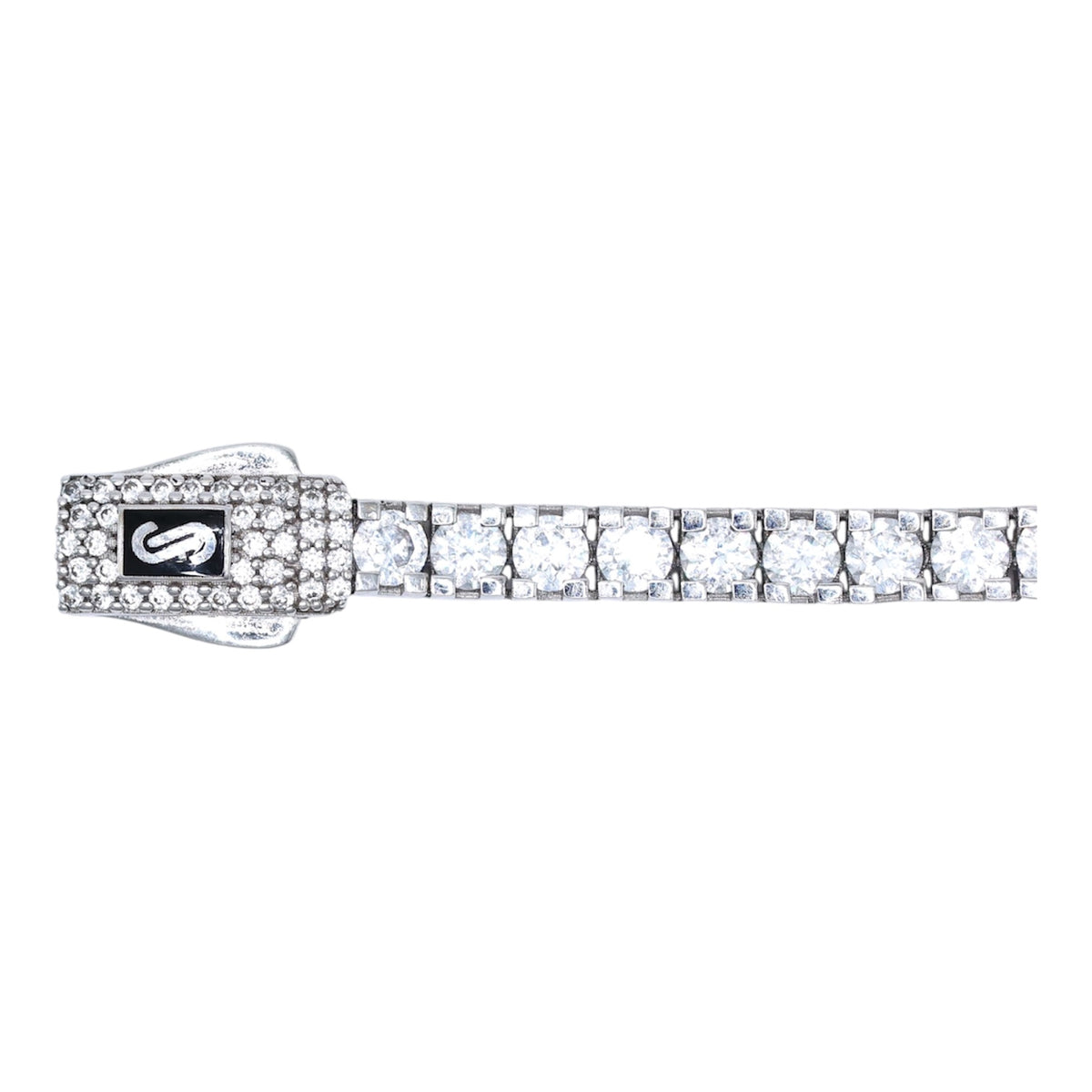 14KT WHITE GOLD MONACO CHAIN AGUA No. 2 BRACELET SIZE 7  - CERTIFIED