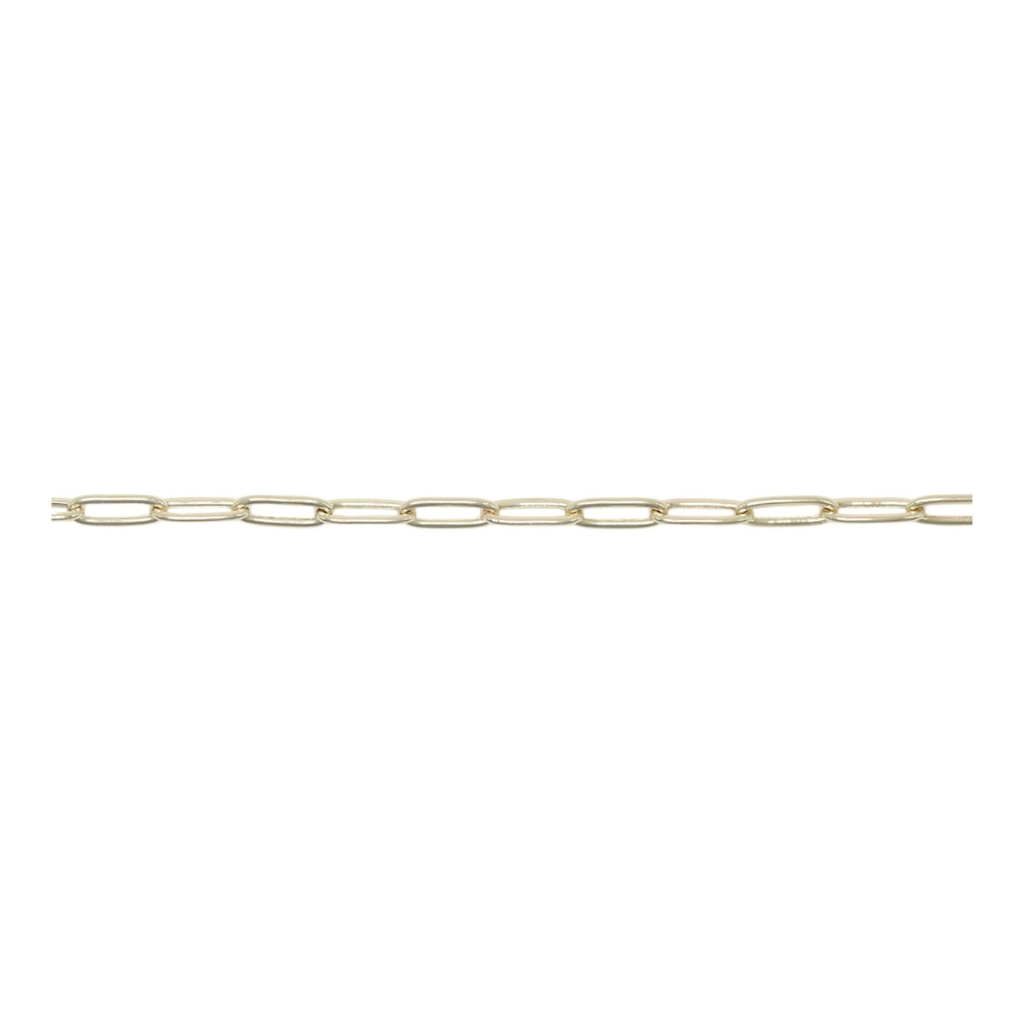 14KT GOLD MINI PAPERCLIP 2MM BRACELET