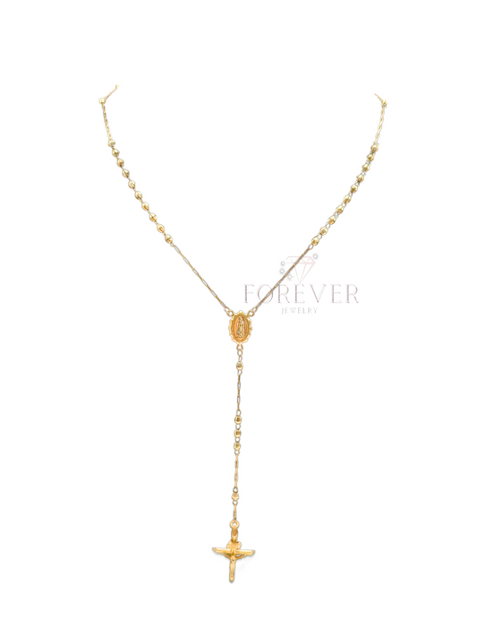 14KT GOLD YELLOW ROSARY PAPER CLIP