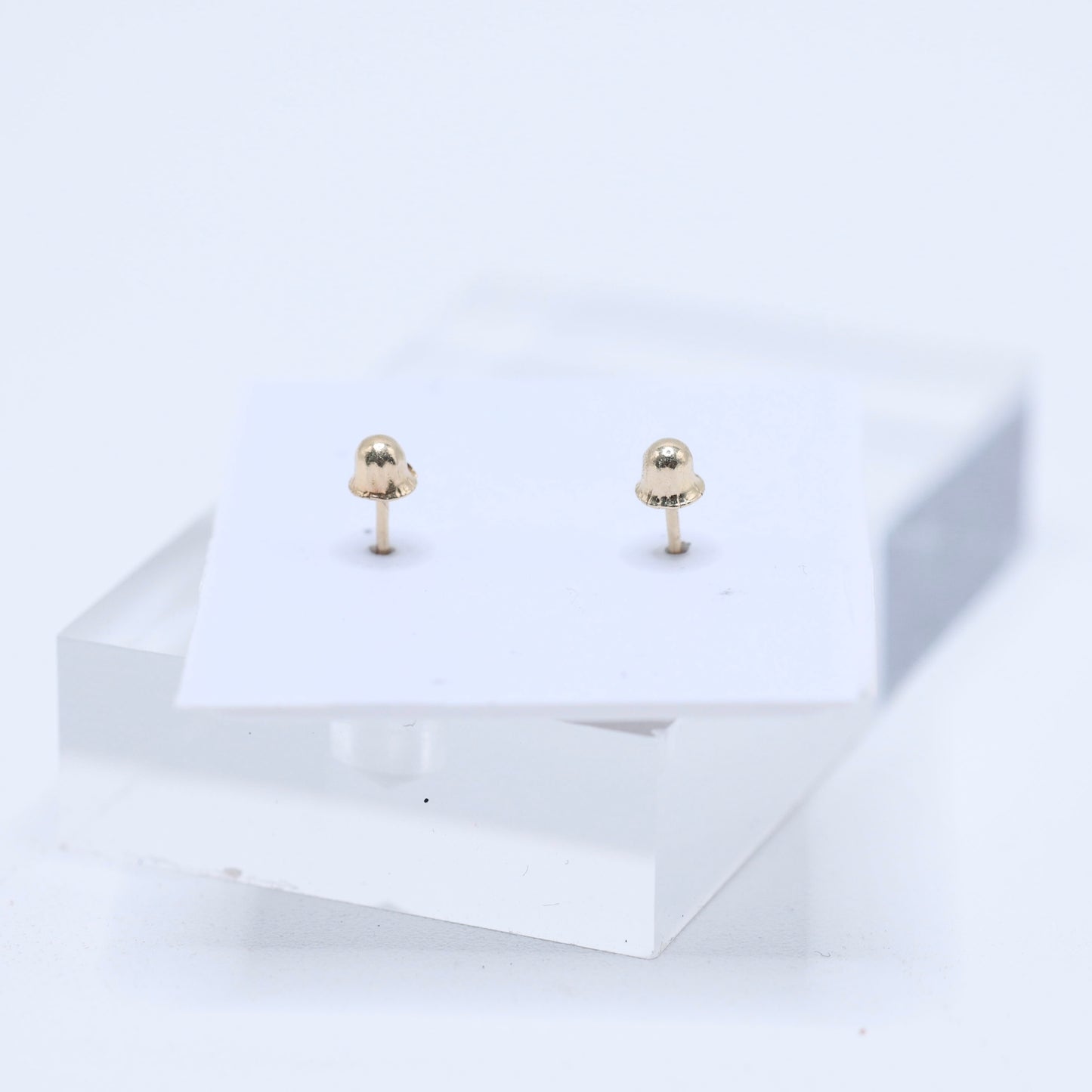 14KT GOLD SIMPLE INFINITY SCREW ON EARRINGS