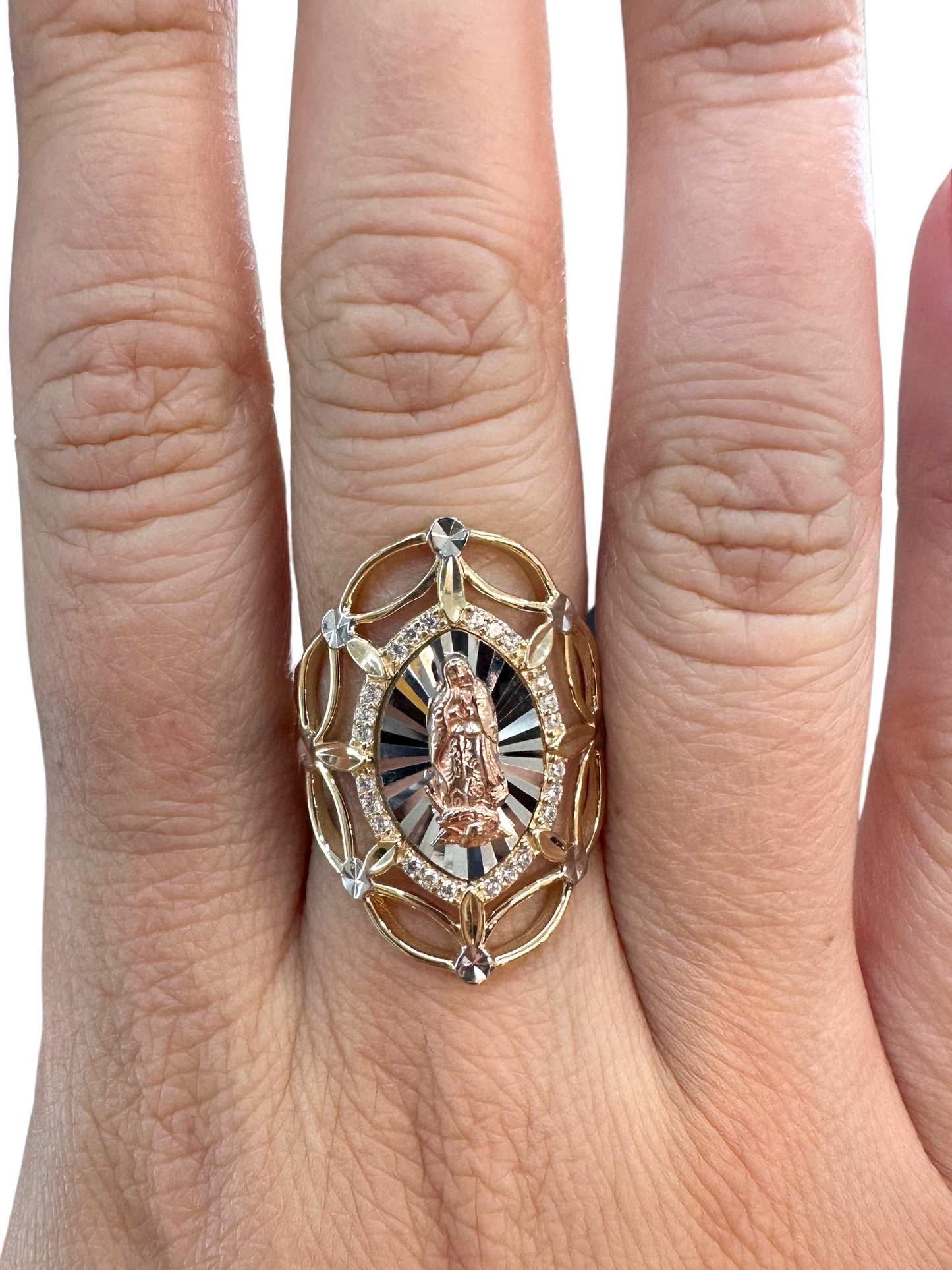 14K GOLD VIRGEN DE GUADALUPE  RING