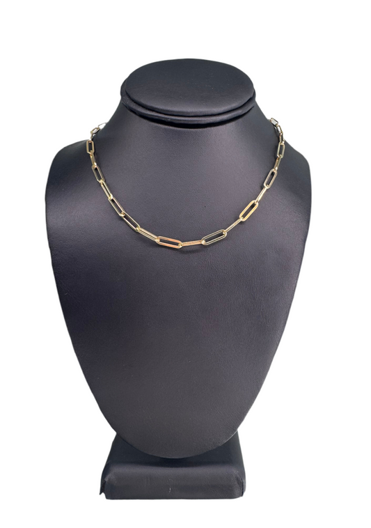 14K Gold Paperclip (semisolid)
