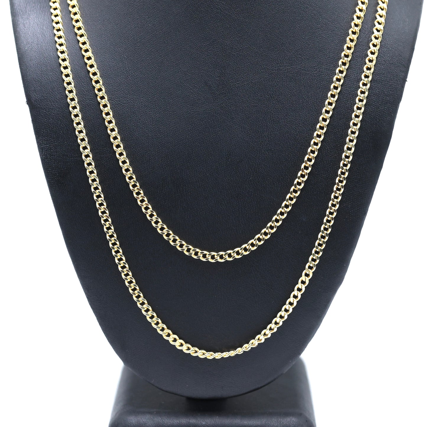 14KT GOLD CUBAN NECKLACE 4MM SEMISOLID