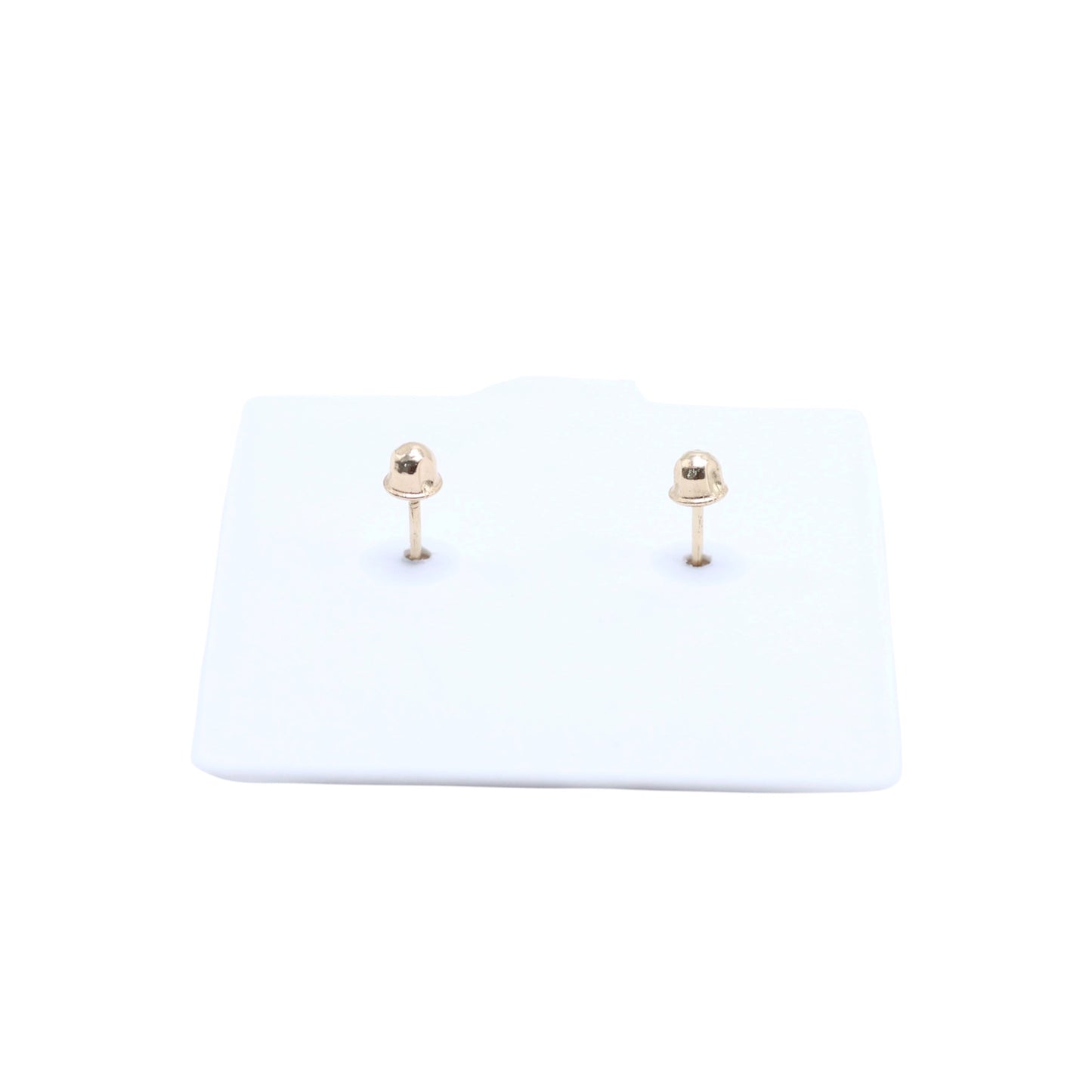 14KT GOLD DOUBLE HEART CHAIN EARRINGS - SLEEK & SIMPLE HEART DUO, SCREW ON BALL BACK
