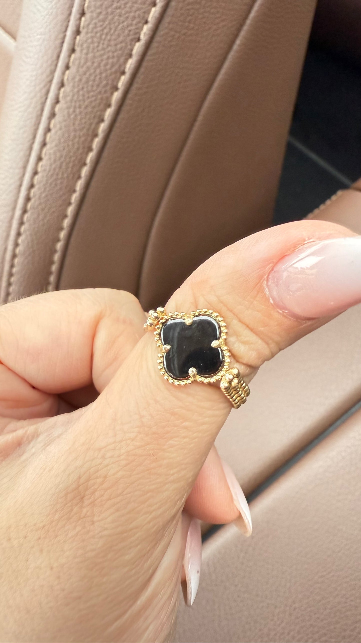 14KT GOLD REVERSIBLE FLOWER RING