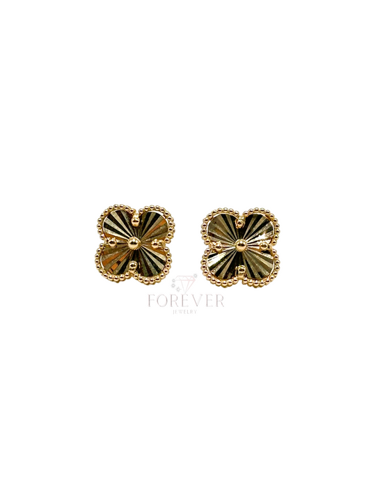 14K GOLD FLOWER EARRINGS