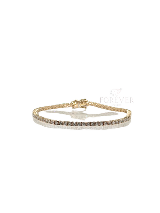 14K GOLD LAB GROWN DIAMOND TENNIS BRACELET