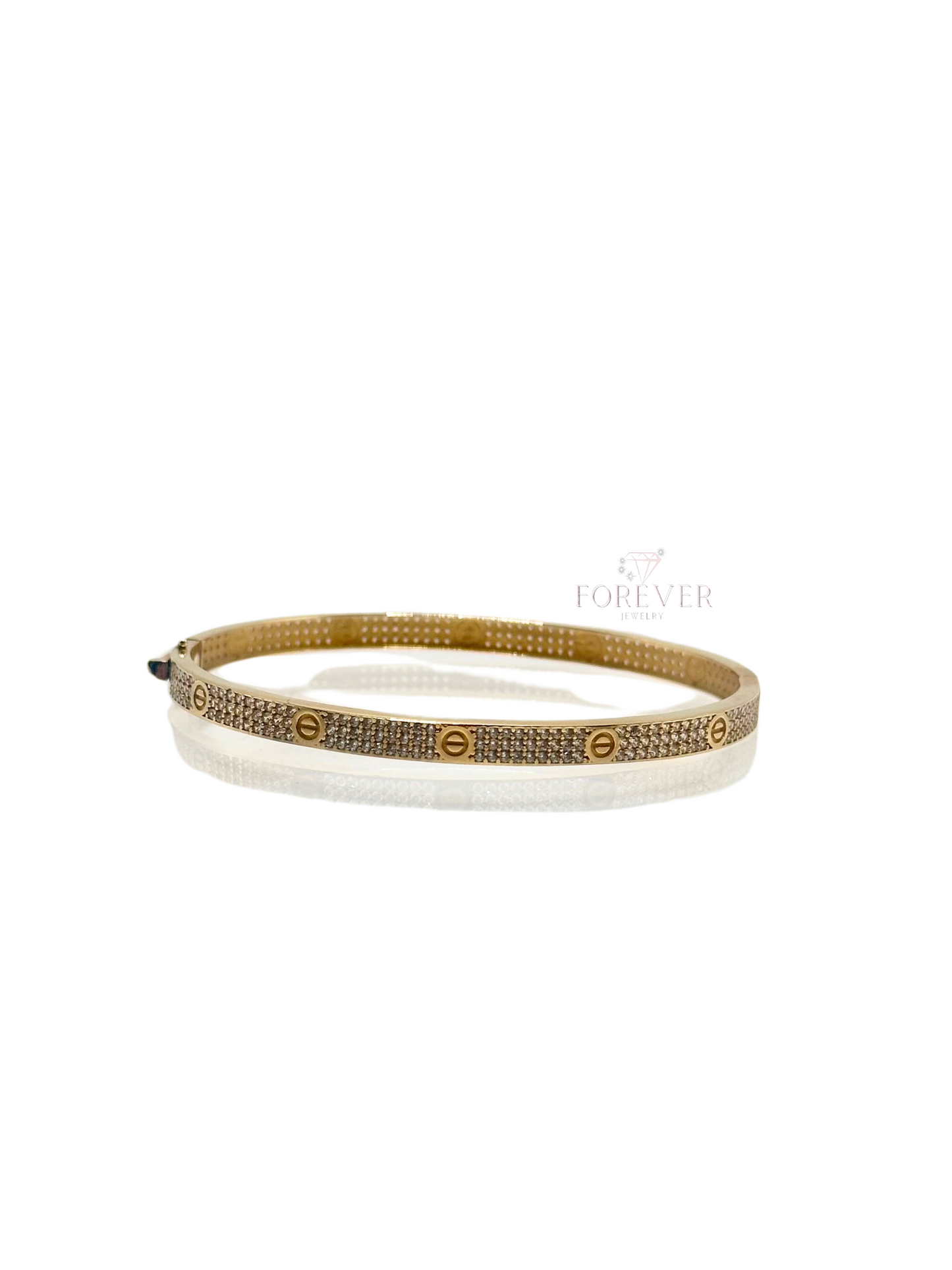 14K CART BRACELET WITH ZIRCONIAS