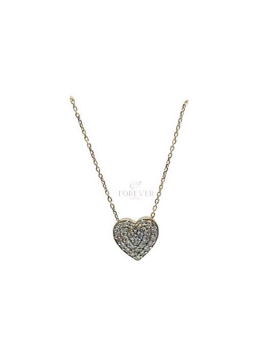 14K DIAMOND SMALL HEART PENDANT