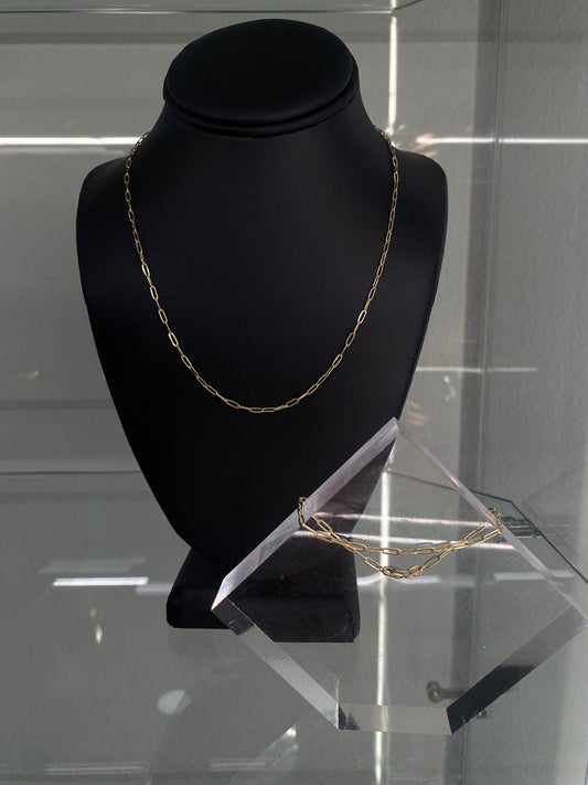 14K Gold paperclip set