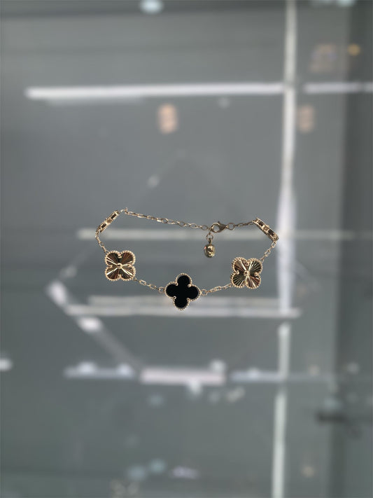 14K Gold/Onyx Bracelet